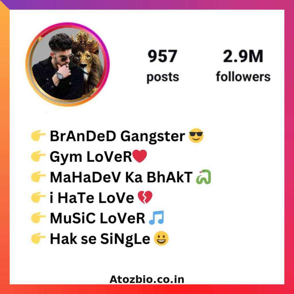 Gangster bio for instagram (1)