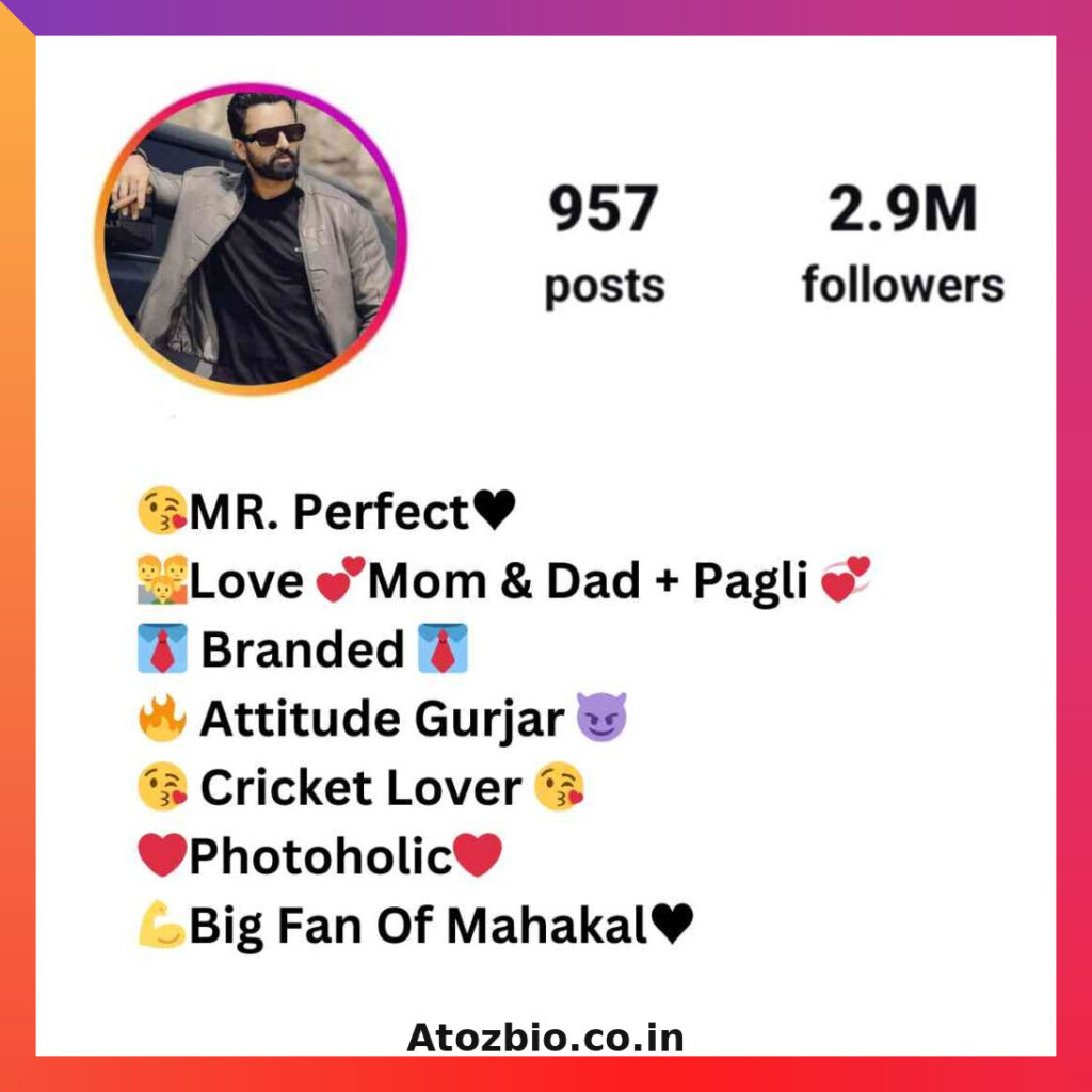 Gurjar bio for instagram (3)