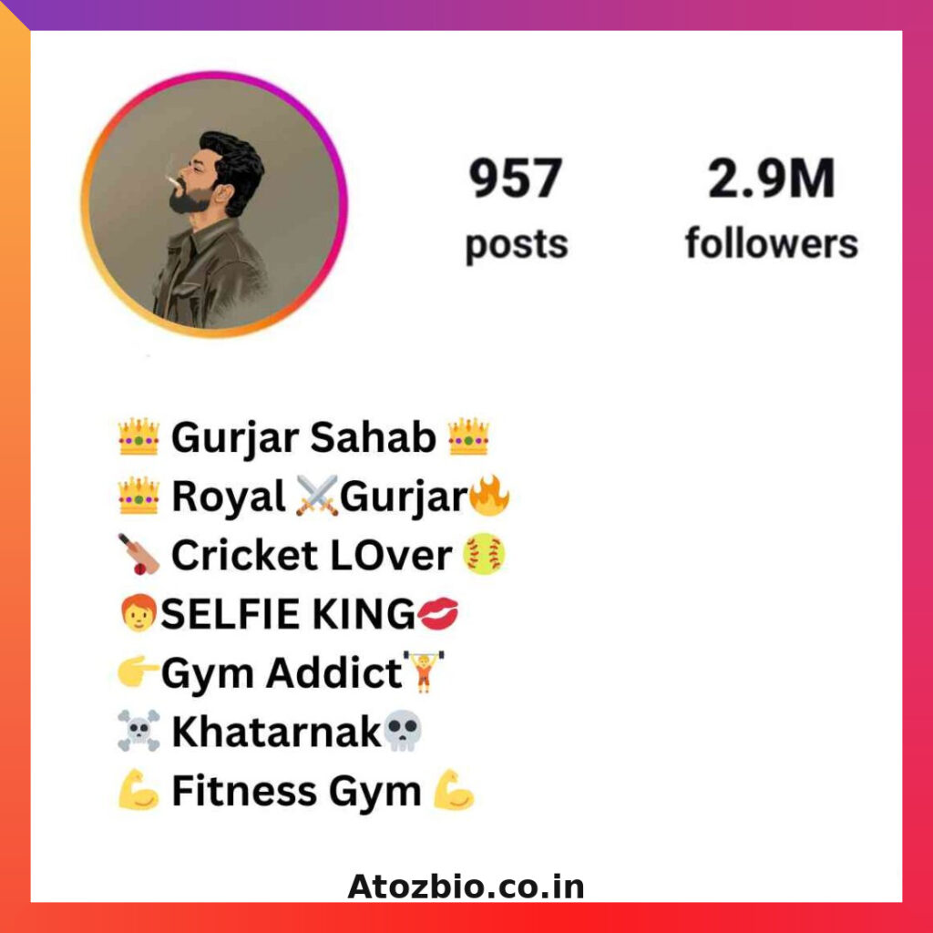 Gurjar bio for instagram (5)